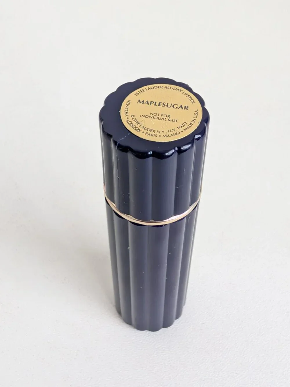 ESTEE LAUDER ALL-DAY Lipstick Maple Sugar Blue Tube Discontinued Full Size New